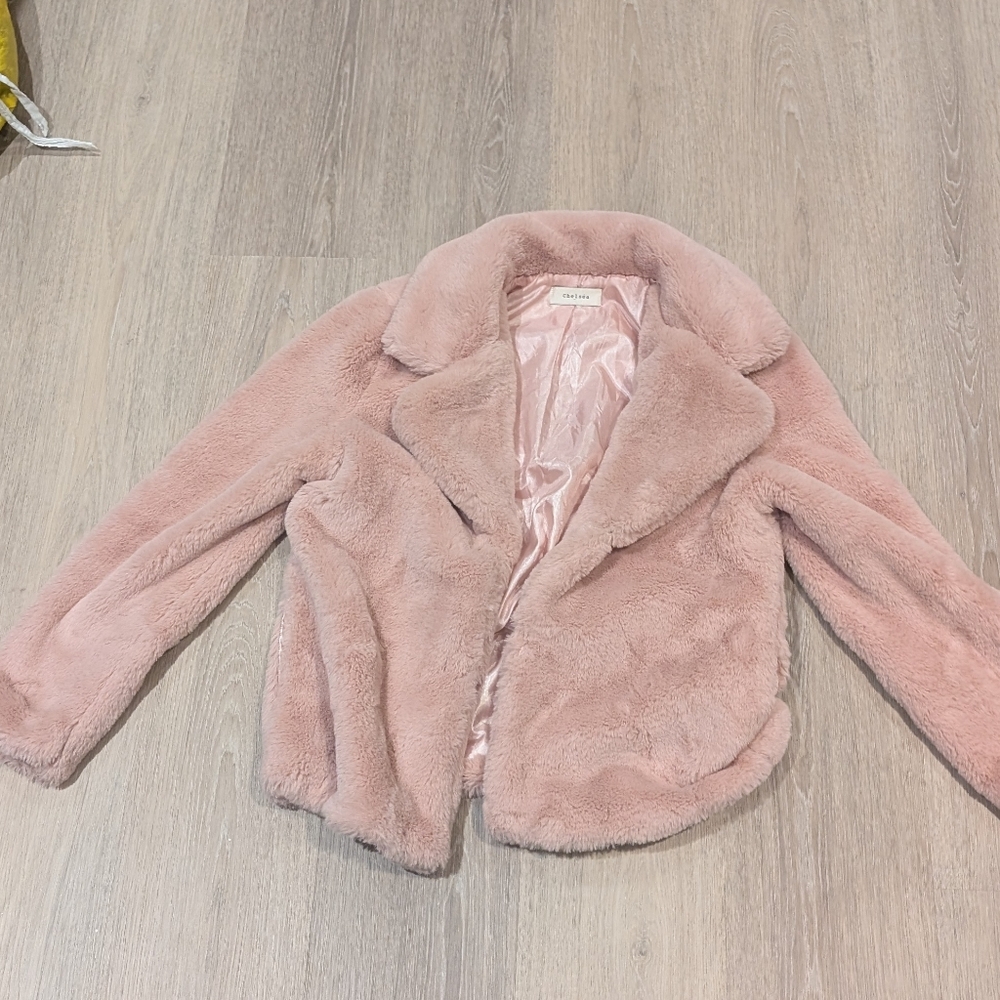 Plush Rose pink Chelsea coat